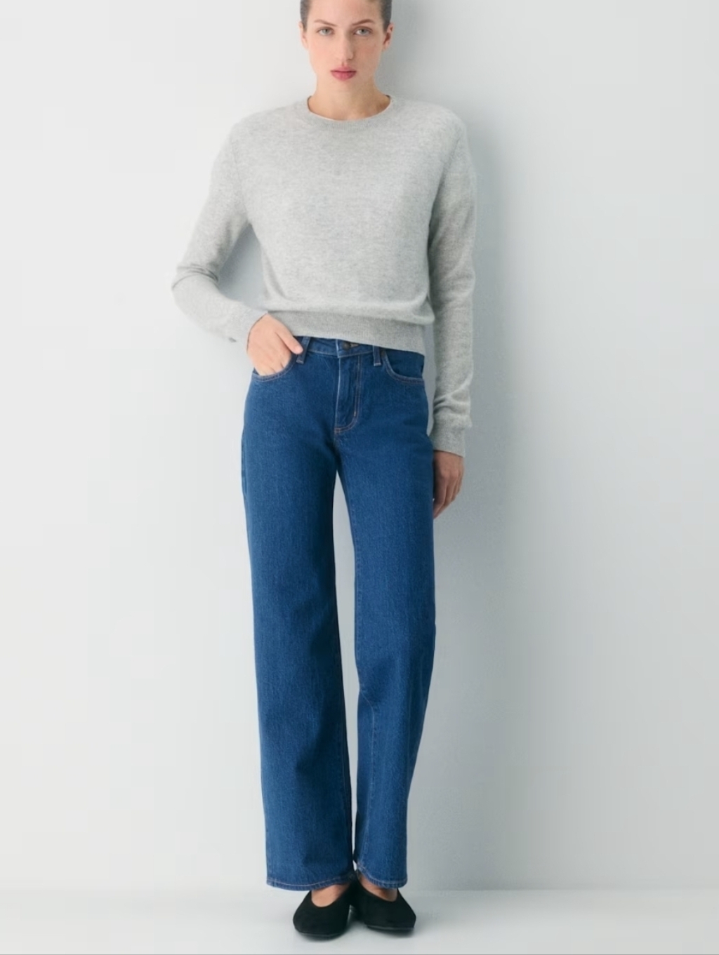 Denim Forum Aritzia Lana Mid Rise Wide Leg Jeans Size 32 Nwt
